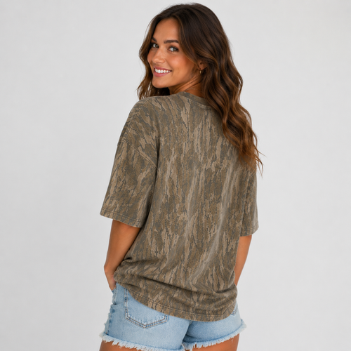 USA Camo Puff Print 4th of July T-Shirt